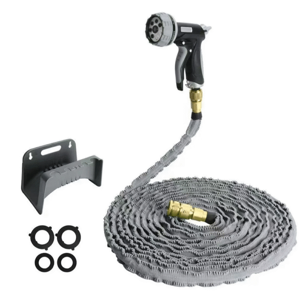 Grumpy Gardener Reinforced Expandable Hose with Accessories - Grey