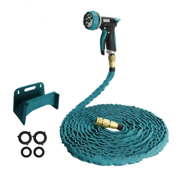 Grumpy Gardener Reinforced Expandable Hose with Accessories - Teal