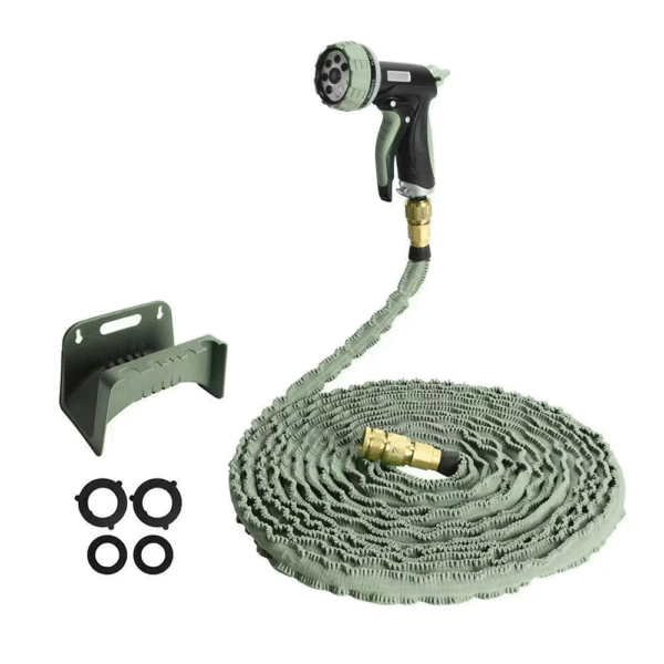 Grumpy Gardener Reinforced Expandable Hose with Accessories - Sage