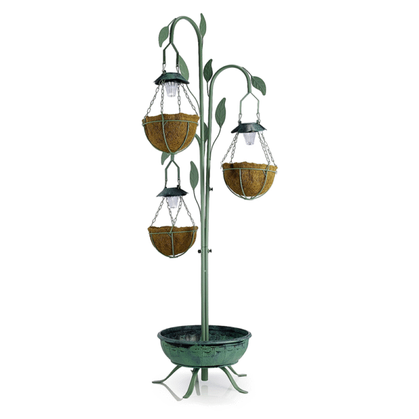Grumpy Gardener Solar Hanging Basket Planter Sage